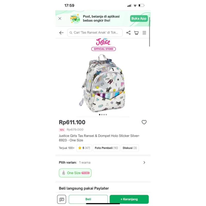 Set Balo hàng xuất xịn cho bé gái và ví đựng bút cùng màu 766367