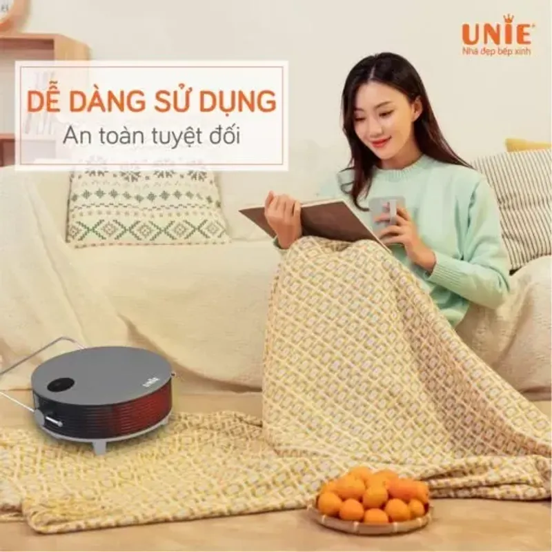 UNIE UE-125 sưởi gốm hiện đại 3 chế độ, treo tường/để bàn tối ưu điện năng chính hãng 575680