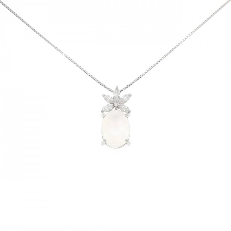 Dây chuyền đá mặt trăng PT900/PT850 5.35CT - Hàng hiệu Authentic 861838