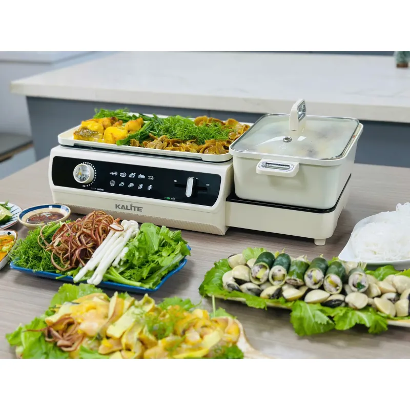 Nồi lẩu nướng 2in1 KALITE KLG555, công suất 2200W, chống dính ceramic 792908