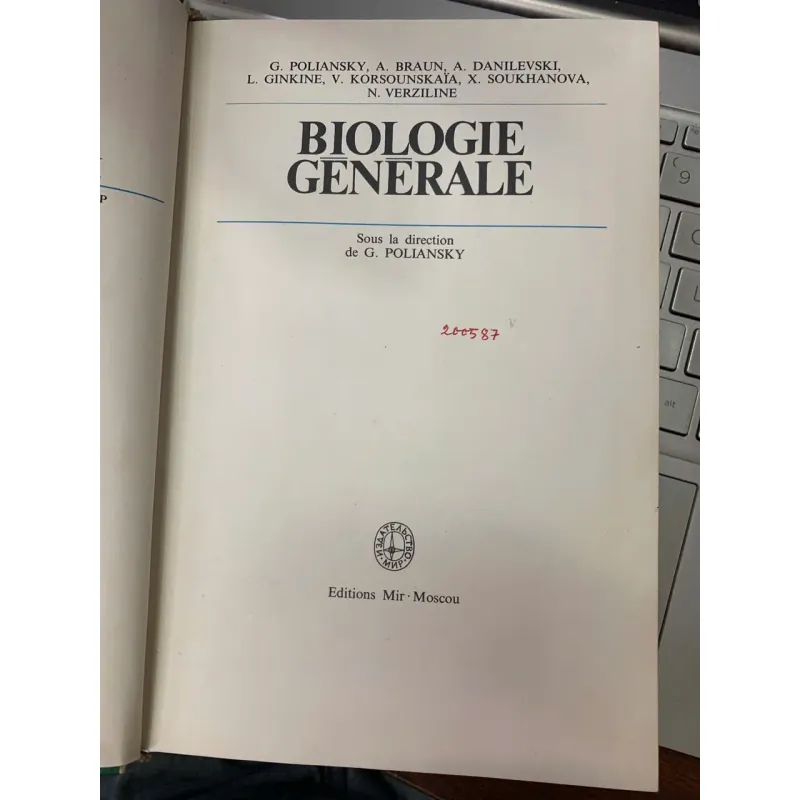 BIOLOGIE GENERALE - G. POLIANSKY (CHỦ BIÊN) 717777