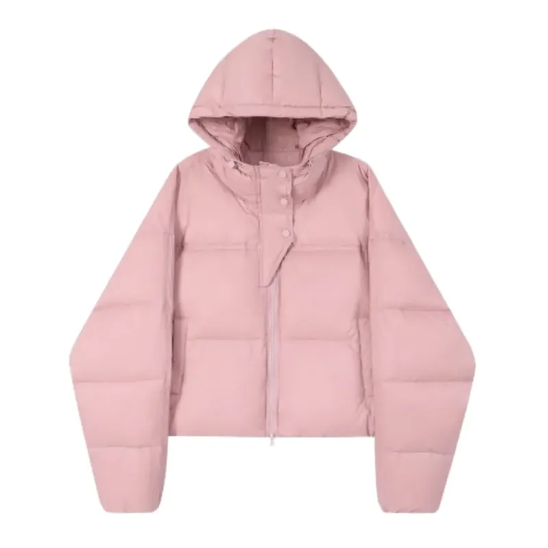 Áo khoác nữ puffer màu hồng dễ thương size s.m 733283