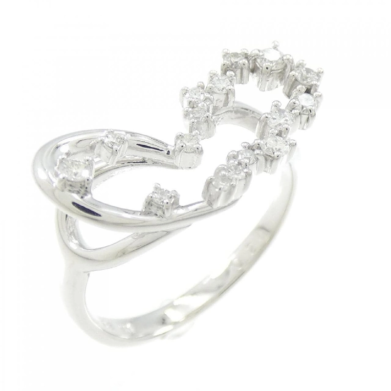 Nhẫn kim cương hình trái tim K18WG 0.20CT 671456