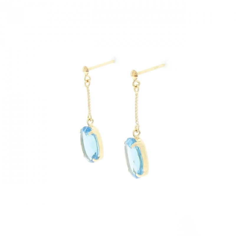 K18YG Blue Topaz Earrings - Hàng hiệu Authentic 869680
