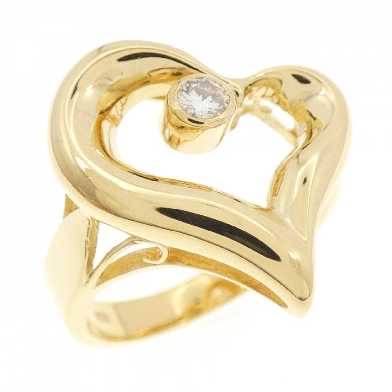 Nhẫn kim cương hình trái tim K18YG 0.12CT 670672