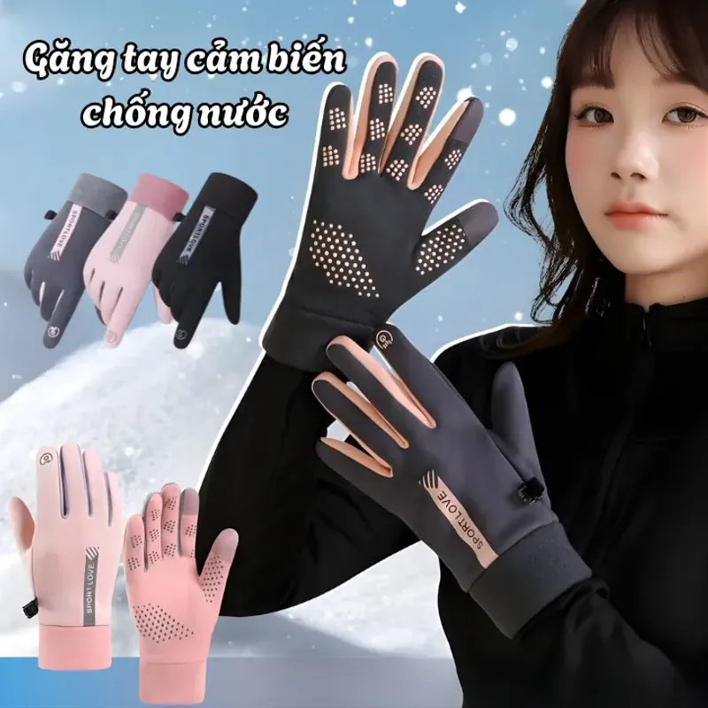 Găng tay chống nước, cảm ứng điện thoại, lót lông 763059