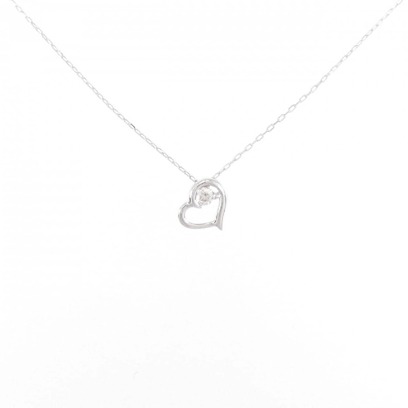 K18WG Dây chuyền hình trái tim kim cương 0.03CT - Hàng hiệu Chính hãng 860129