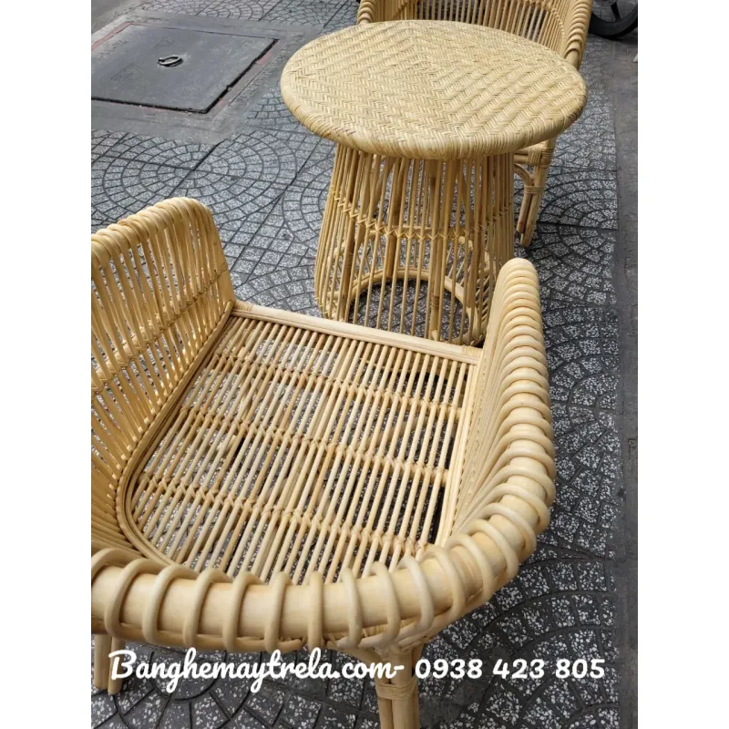 Bộ bàn ghế mây uống trà phòng ngủ 590158