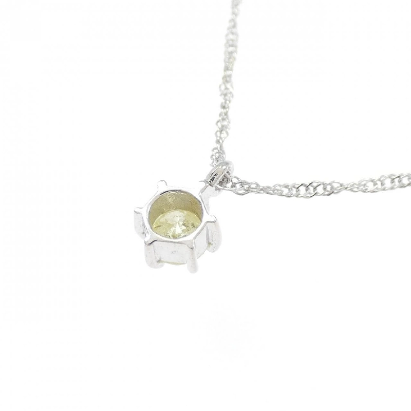 K18WG Solitaire Dây chuyền kim cương 0.1CT - Hàng hiệu Chính hãng 863824