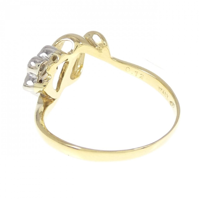 Nhẫn kim cương 750YG/750WG 0.12CT 671677