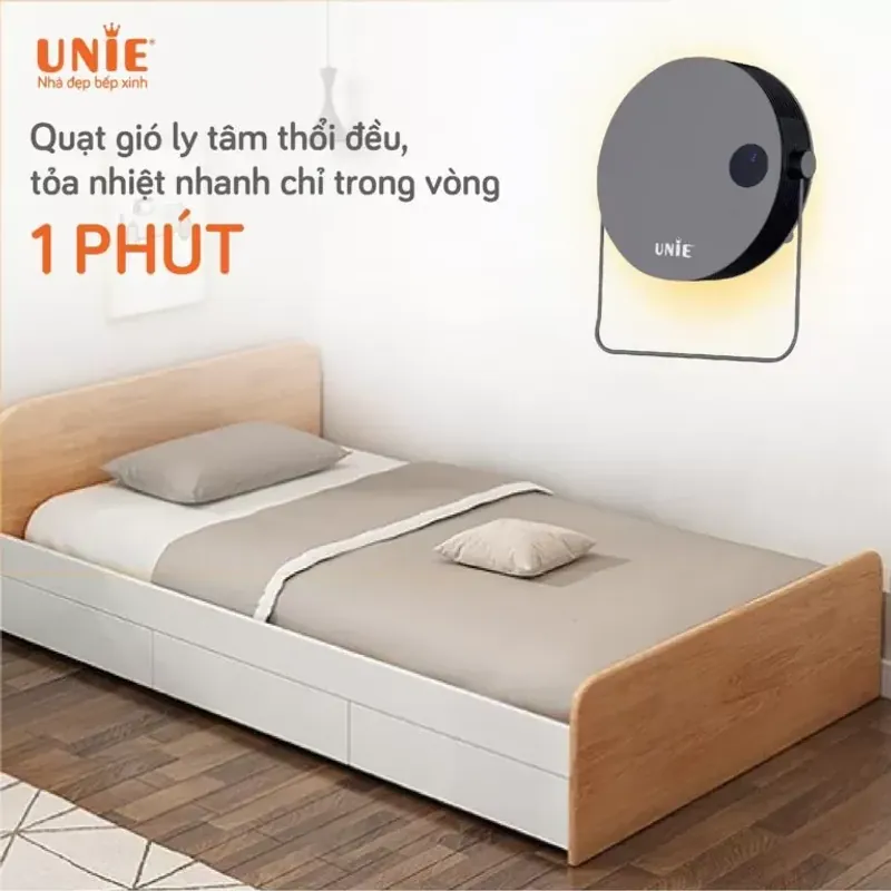 Máy sưởi gốm UNIE UE-125 nhỏ gọn màu đen chính hãng mới 100% 593084