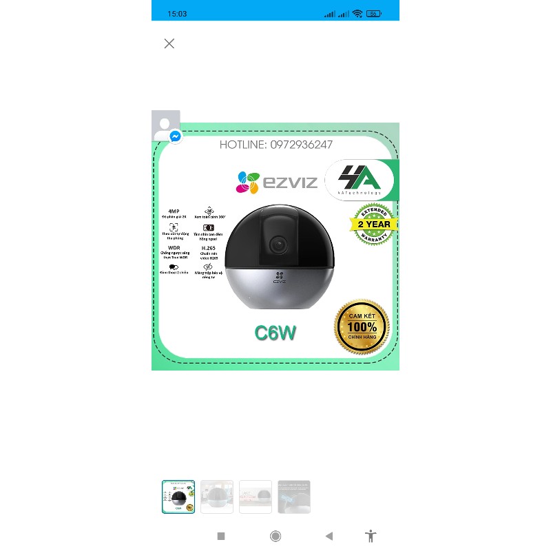 Camera ezviz c6w 1622