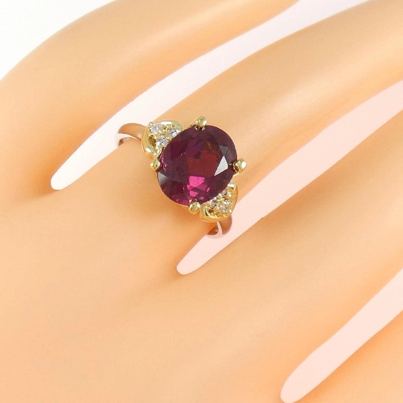 Nhẫn Garnet PT900/K18YG - Hàng hiệu Authentic 853032
