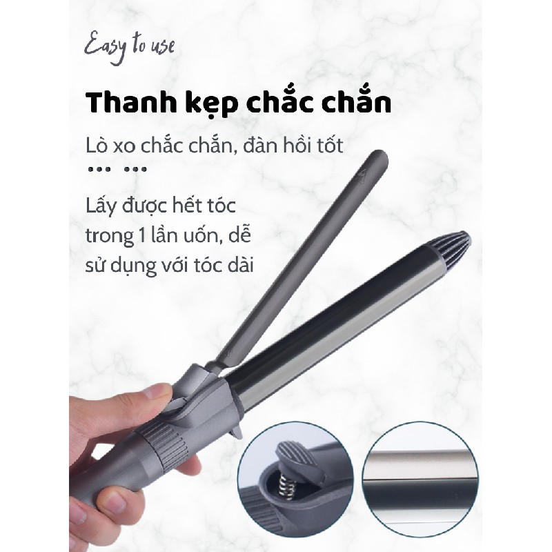 Máy uốn tóc xoăn Hàn Quốc Koremi tự xoay trục 360 độ 25mm   20431