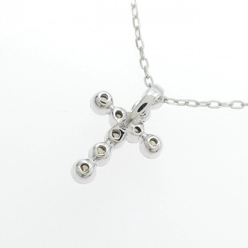 K18WG Dây chuyền kim cương chéo 0.40CT - Hàng hiệu Authentic 858326