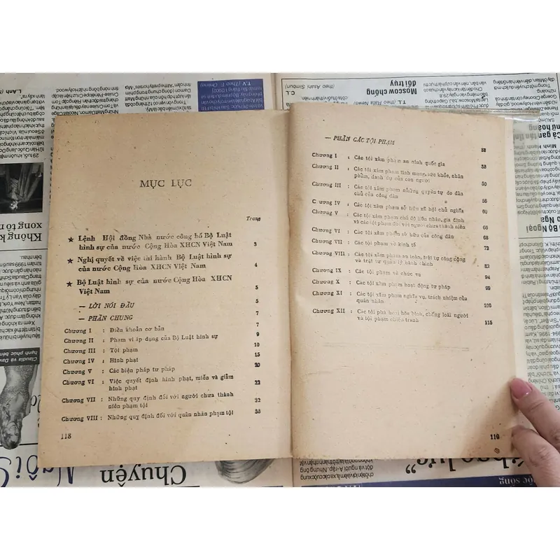 Bộ Luật Hình sự nước CHXHCN VN (in 1985) 705408