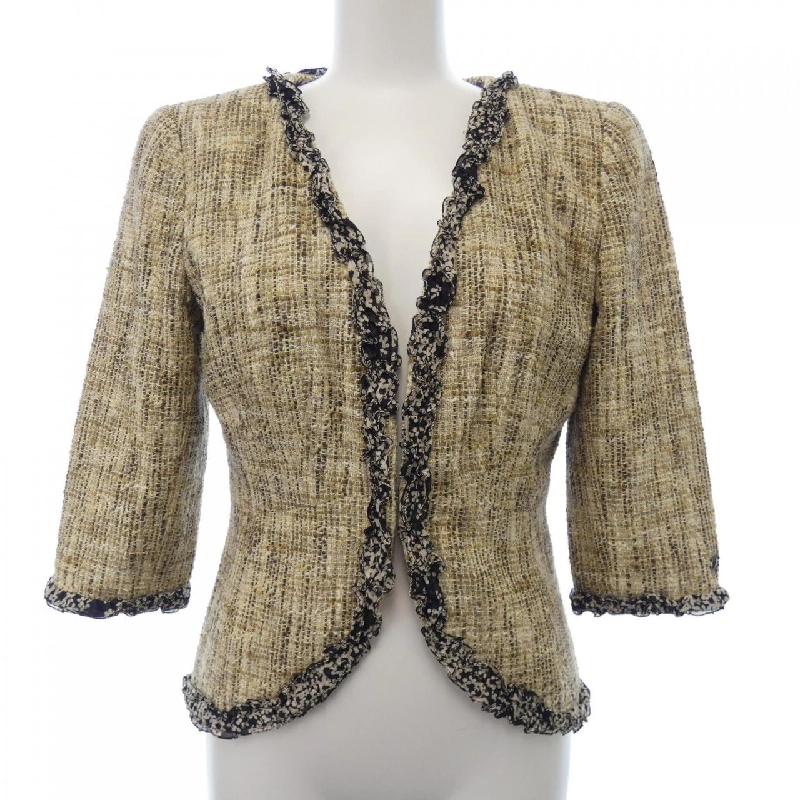 【Mã giảm giá】【Cổ điển】Áo khoác không cổ CHANEL 636522