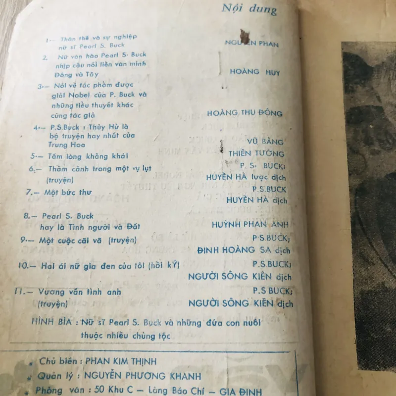 VĂN HỌC – SỐ CHUYÊN ĐỀ PEARL S. BUCK (NỮ SĨ MỸ VIẾT TRUYỆN TÀU) 929469