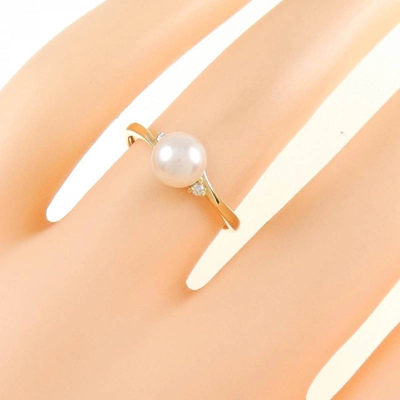 Nhẫn ngọc trai Akoya K18YG 6mm 670555