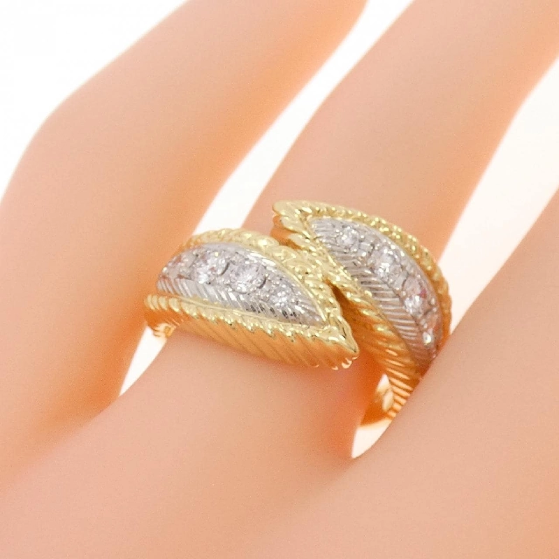 Nhẫn kim cương K18YG/PT900 0.50CT 668379