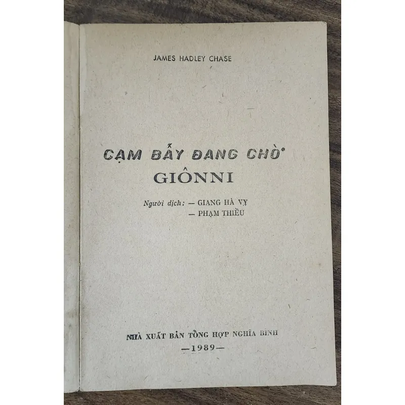 Tiểu thuyết của nhà văn James Hadley Chase: CẠM BẪY ĐANG CHỜ GIONNI 719754
