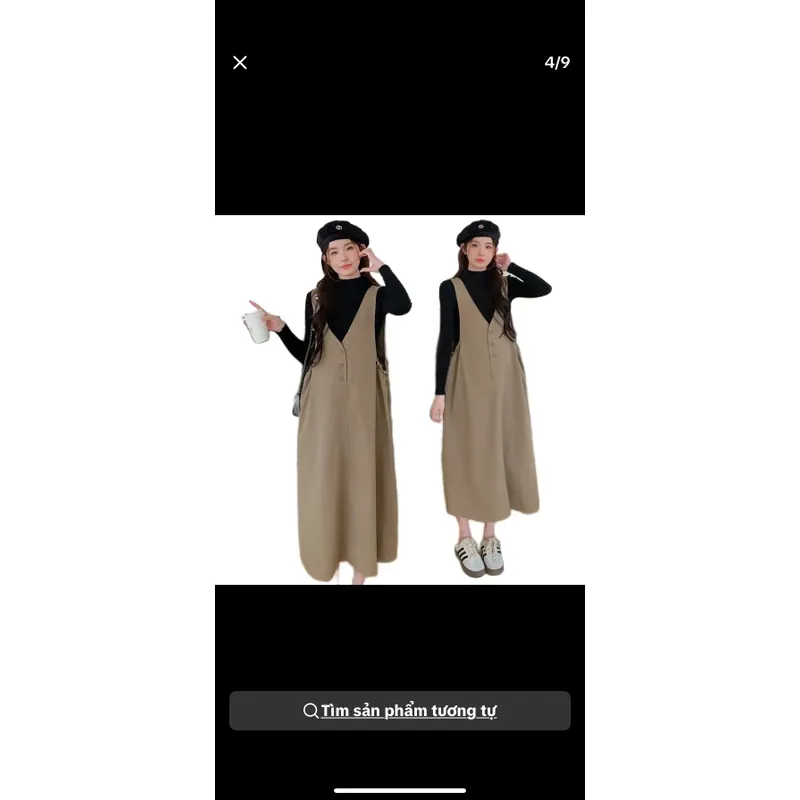 Sét yếm bầu kèm áo tăm dài tay yess 698024