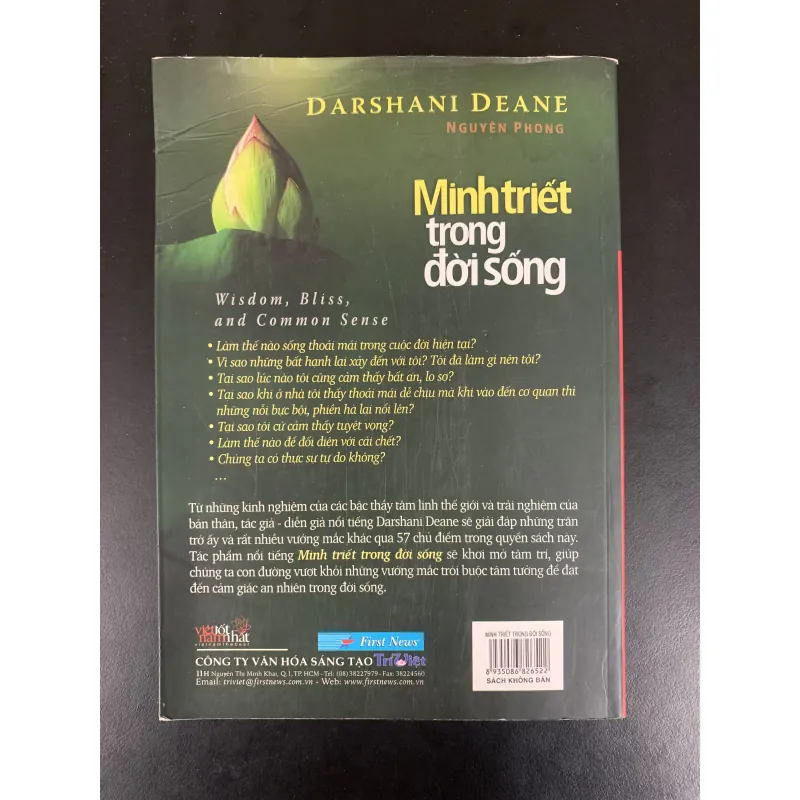 (Sách cũ) Minh triết trong đời sống - Darshani Deane - Nguyên Phong  929261