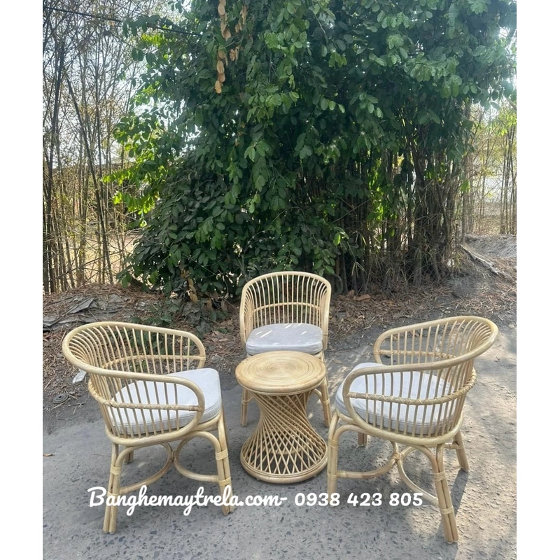 Bàn ghế mây uống trà giá rẻ 501288