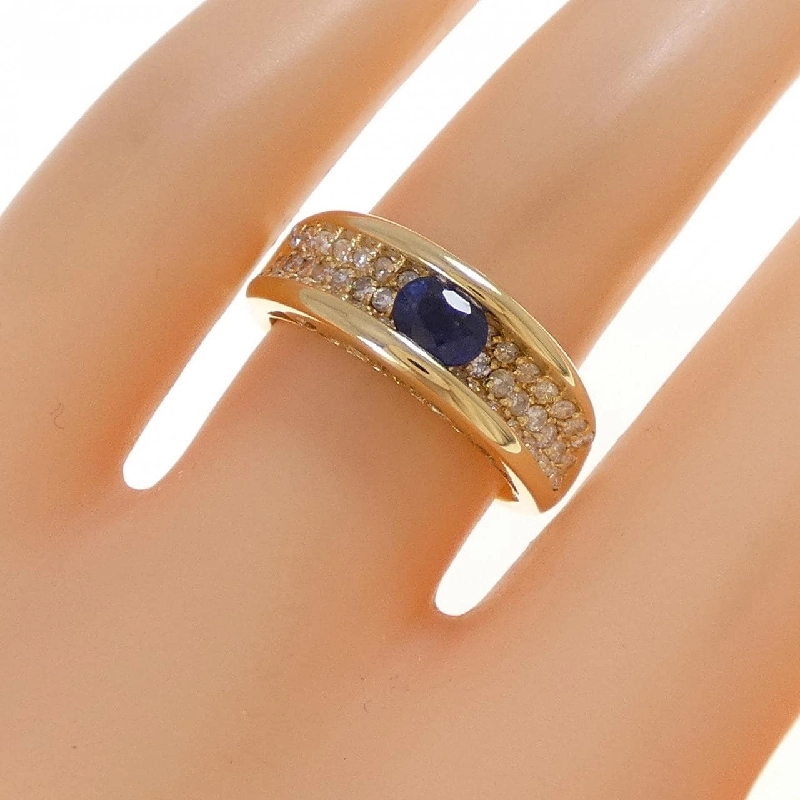 Nhẫn Sapphire K18YG 0.53CT - Hàng hiệu Chính hãng 853422