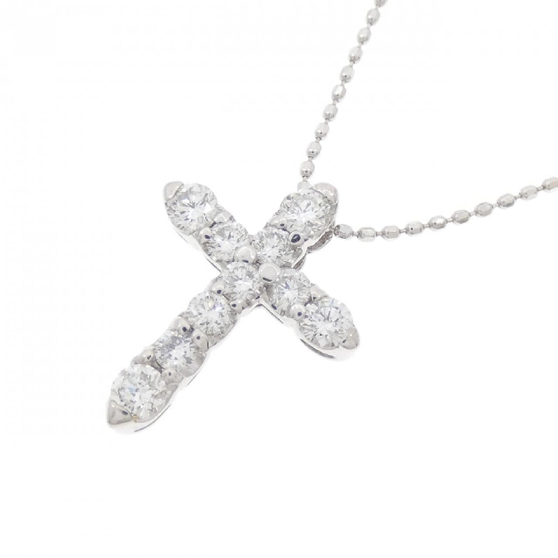 Dây chuyền kim cương K18WG/750WG hình chữ thập 0.50CT - Hàng hiệu chính hãng 857984