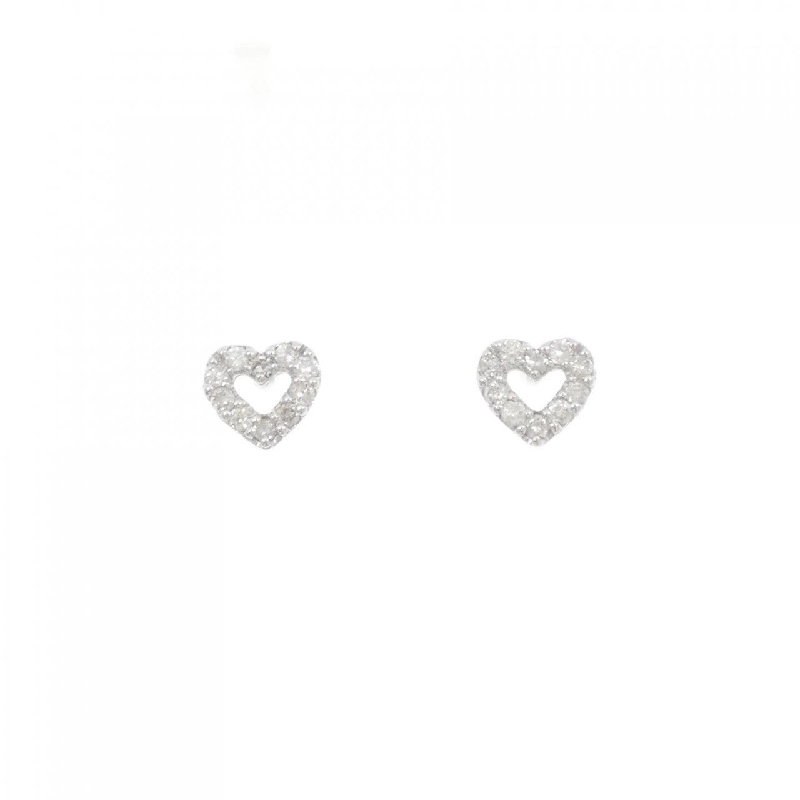 K18WG Bông tai hình trái tim kim cương 0.20CT - Hàng hiệu Chính hãng 867112
