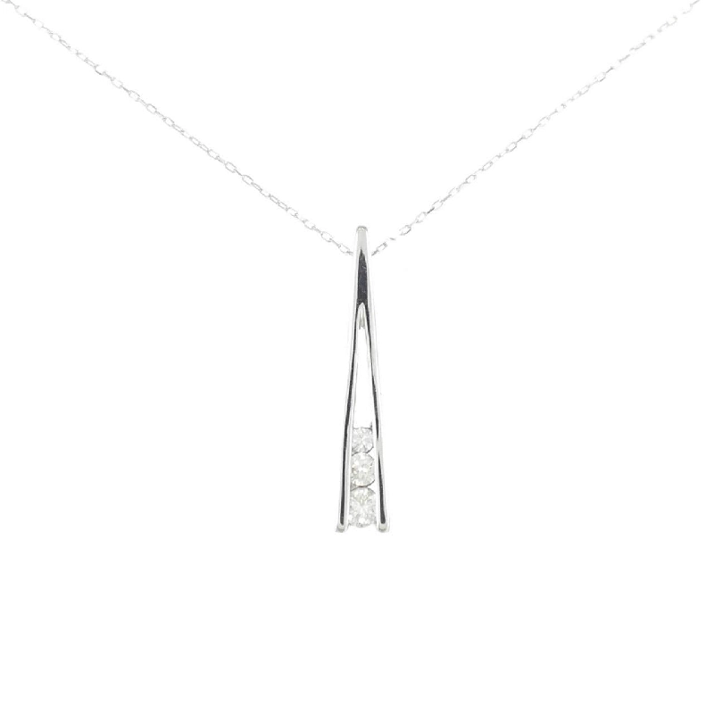 K18WG Dây chuyền kim cương 0.17CT - Hàng hiệu Chính hãng 860468