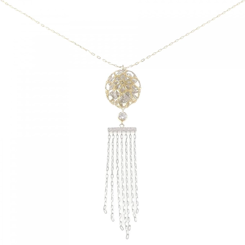 Dây chuyền kim cương K18YG/K18WG 0.13CT - Hàng hiệu Chính hãng 858206