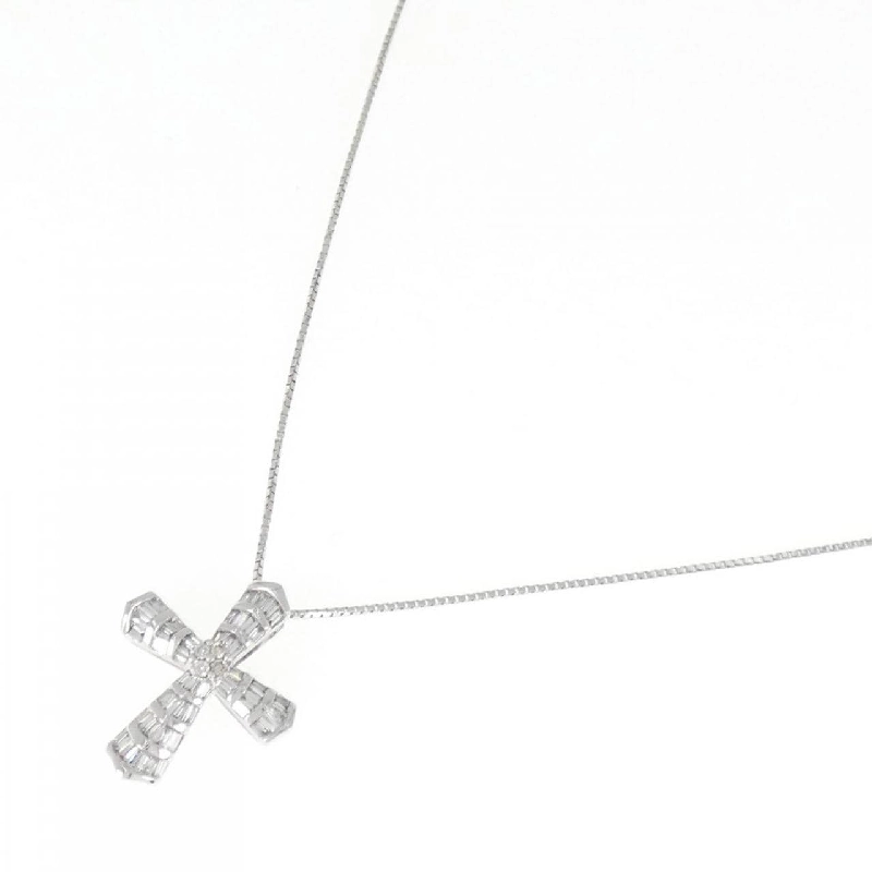 K18WG Dây chuyền kim cương hình chữ thập 0.42CT - Hàng hiệu Chính hãng 862175