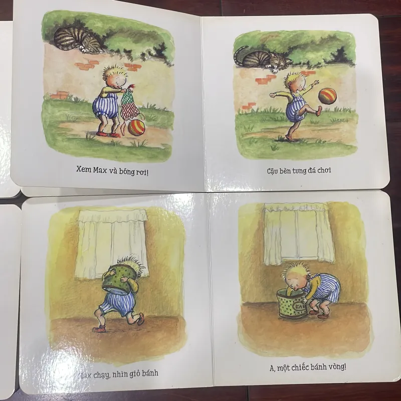 MAX VÀ GẤU BÔNG , bánh vòng , chậu nước , quả bóng - Barbro Lindgren - COMBO 4 quyển 1028201