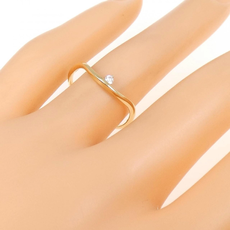 【Remake】Nhẫn kim cương K18YG 0.03CT 673654