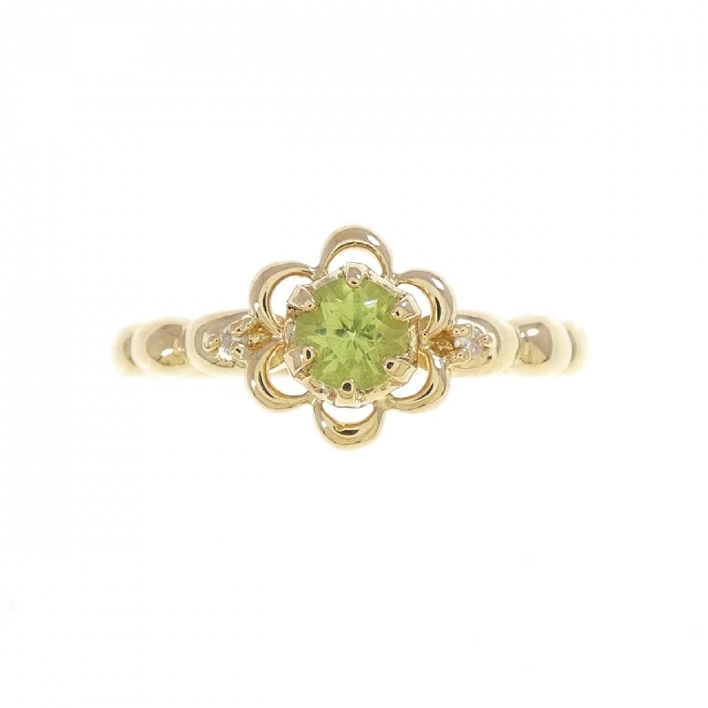 Nhẫn hoa Peridot K18YG - Hàng hiệu Authentic 852728