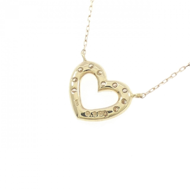 K10YG Dây chuyền hình trái tim kim cương 0.10CT - Hàng hiệu Chính hãng 860218