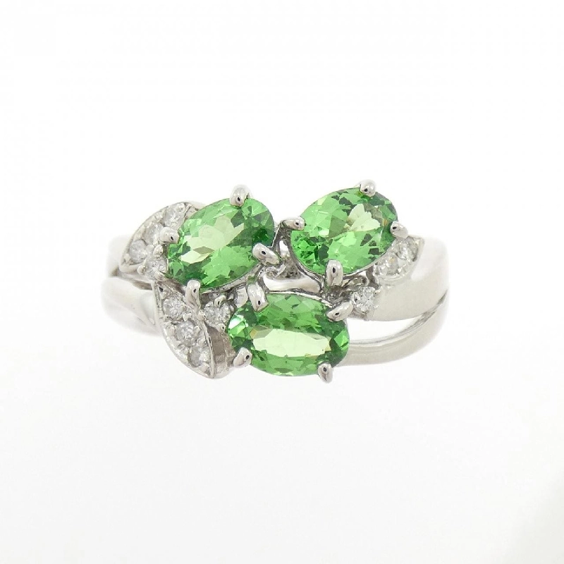 Nhẫn Garnet Xanh K18WG 1.32CT - Hàng hiệu Chính hãng 852535