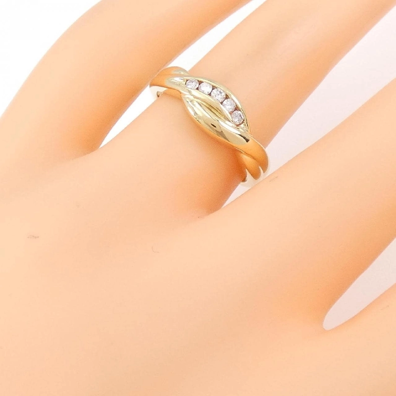 Nhẫn kim cương K18YG 0.10CT 673476