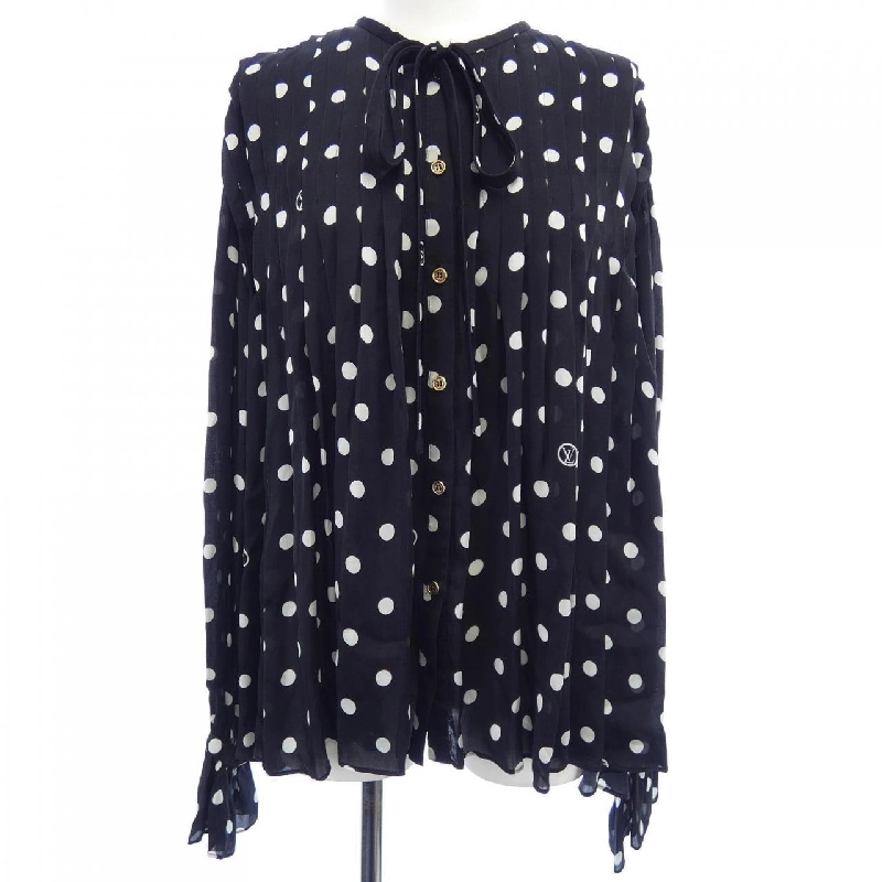 Áo blouse chấm bi sheer mousseline LOUIS VUITTON FMTO71NR1 628652