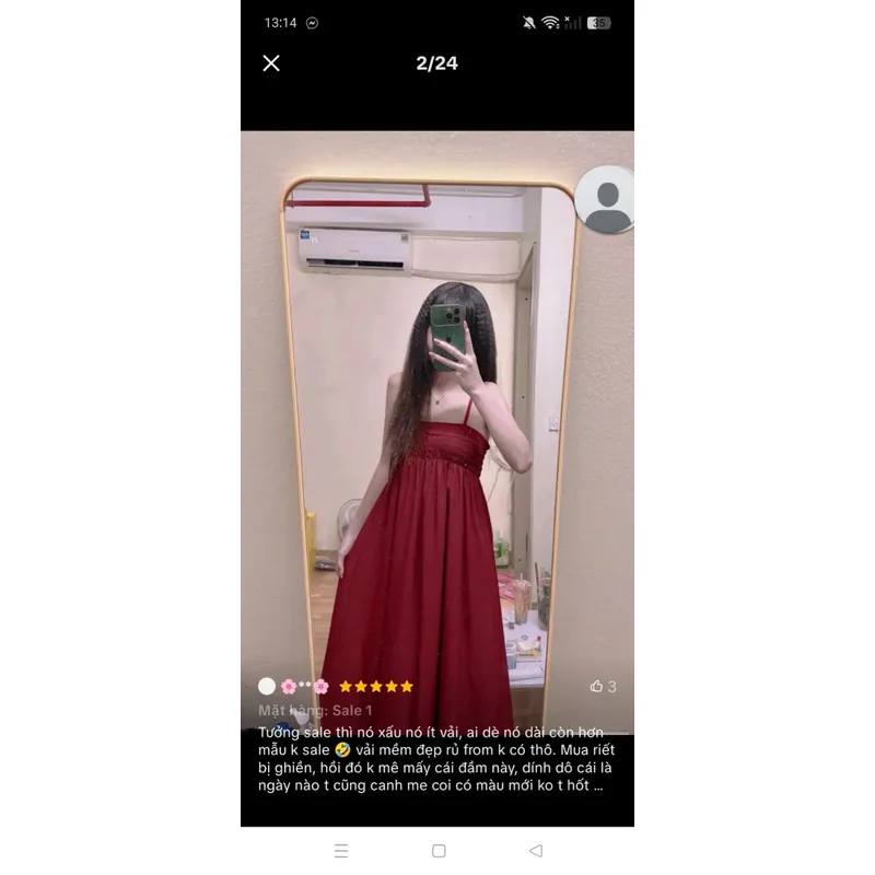 Váy 2 dây dáng dài trânbebe 590422