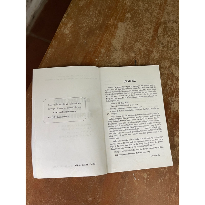 BẤT ĐẲNG THỨC - CỰC TRỊ- HỆ PHƯƠNG TRÌNH-PGS.TS. ĐÀM VĂN NHĨ ( CHỦ BIÊN) 543110