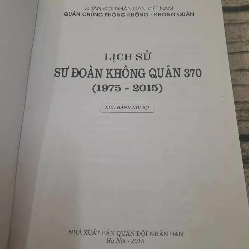 Lịch sử Sư đoàn Không quân 370. Quân chủng Phòng Không- Không Quân 696354