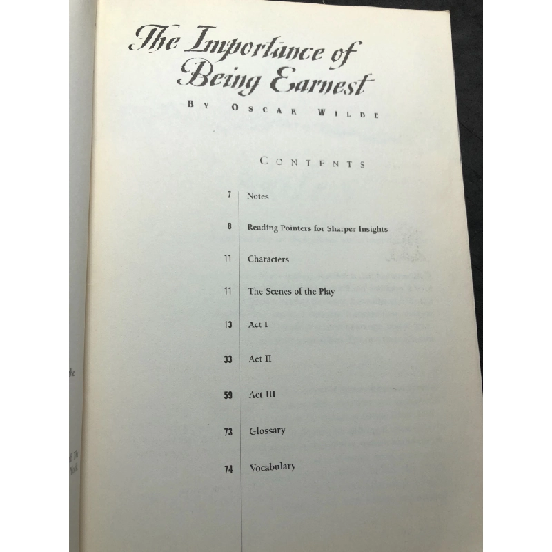 The importance of being earnest mới 80% tróc bìa note gạch bút Oscar Wilde HPB1408 NGOẠI VĂN 350350