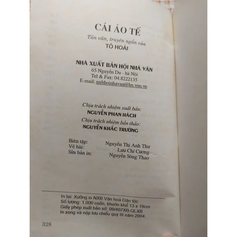 COMBO 2 QUYỂN - nhà văn TÔ HOÀI - CÁI ÁO TẾ • TUỔI TRẺ HOÀNG VĂN THỤ 750787