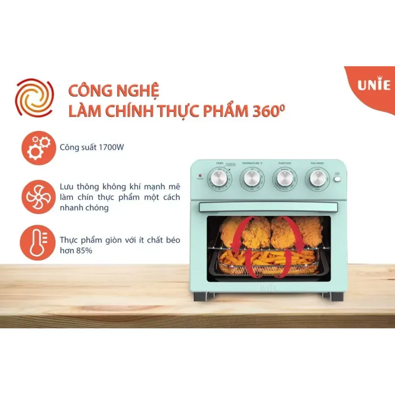 Lò nướng kiêm nồi chiên không dầu UNIE Q37 931600