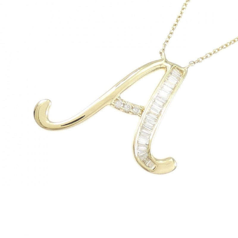 K18YG Chữ cái A Dây chuyền kim cương 0.15CT - Hàng hiệu Chính hãng 865857