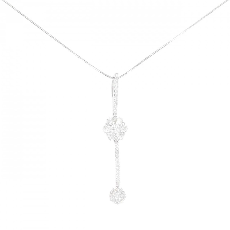 K18WG 2WAY Hoa Hồng Kim Cương Dây Chuyền 0.75CT - Hàng hiệu Chính hãng 863099