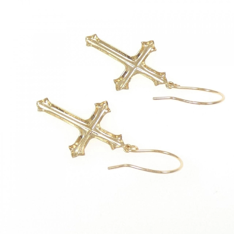 K18YG Bông tai hình chữ thập - Hàng hiệu Chính hãng 868639